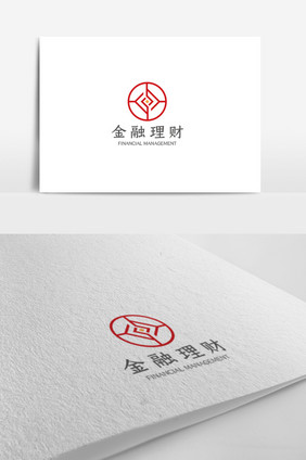 中式大气简洁简约金融理财logo模板