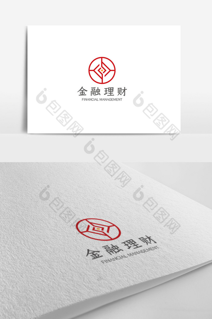 中式金融理财logo模板图片图片