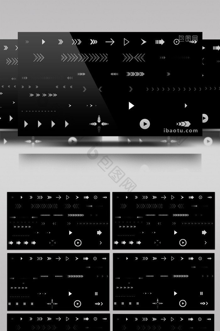 HUD科技信息界面UI特效箭头AE模板