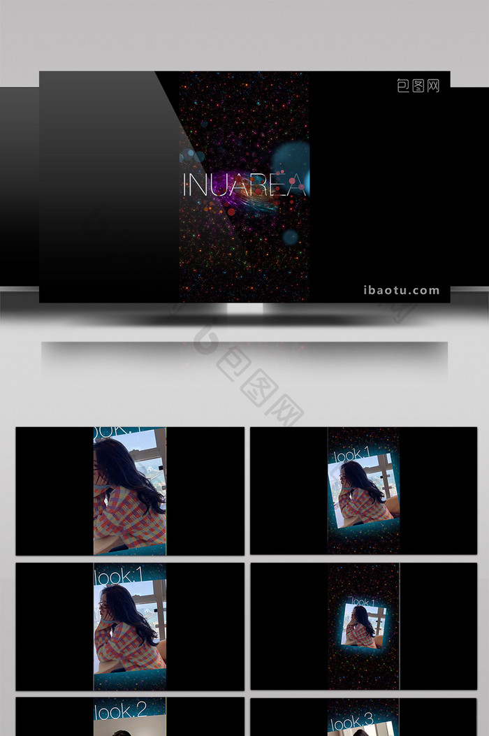 宇宙星系多彩动态写真相册小视频AE模版