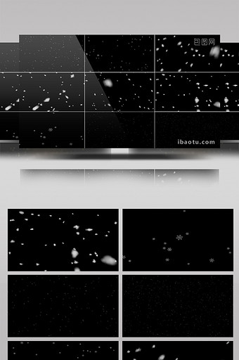 26组循环下雪特效视频素材图片