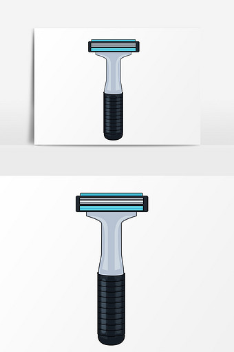 卡通手绘父亲节元素剃须刀