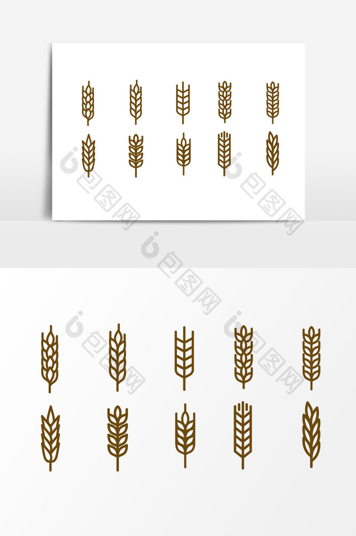 植物稻穗图案装饰素材