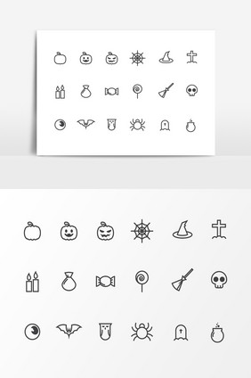万圣节装饰图案设计元素