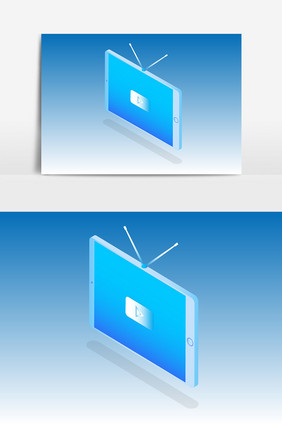 2.5D通透科技科幻大屏手机电视机元素
