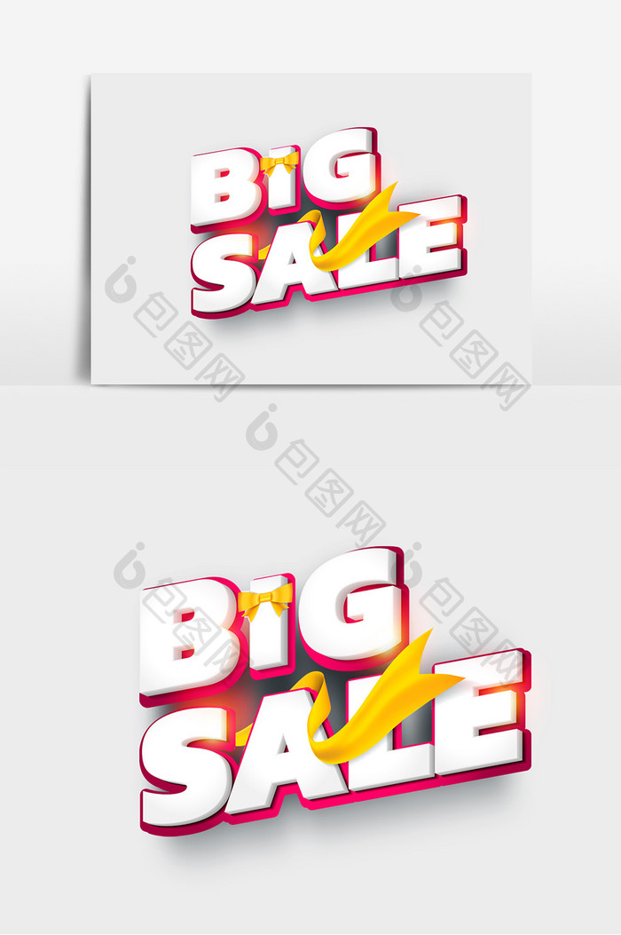 创意卡通bigsale字体设计