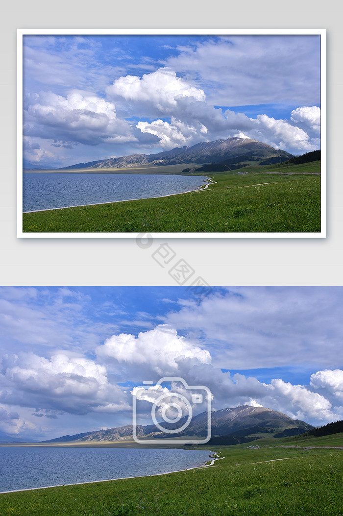 新疆净海大西洋最后一滴眼赛里木湖摄影图片