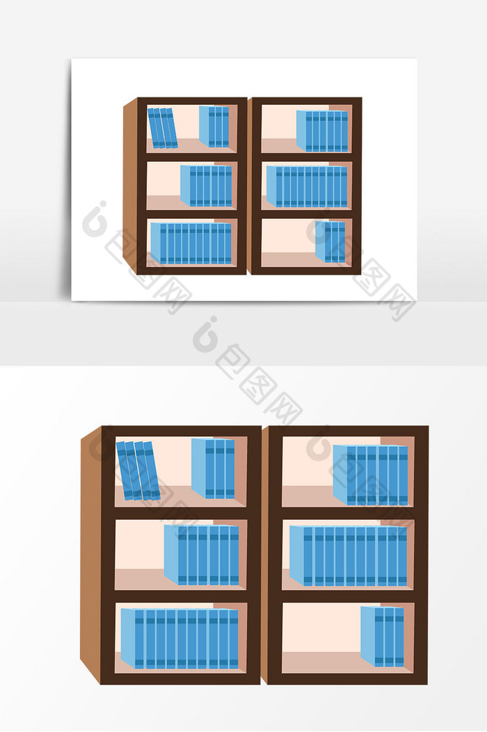 柜子书架矢量元素
