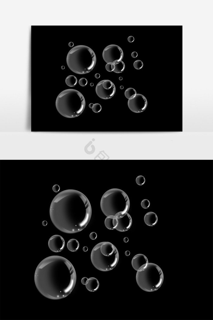 透明气泡水滴水晶圆球装饰图片