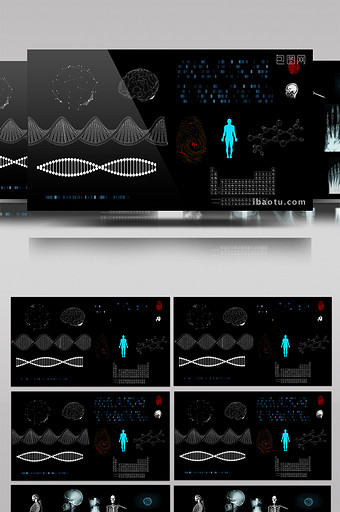 科技HUD信息化医疗UI素材AE模板图片