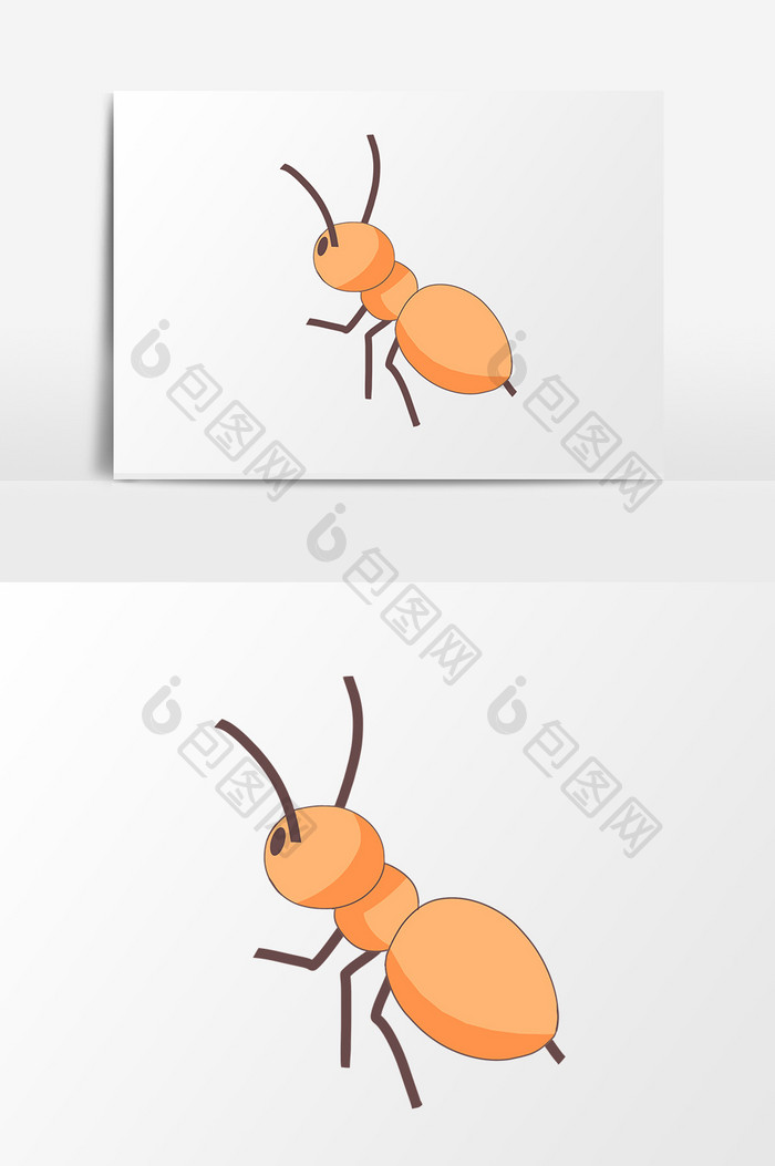 手绘卡通夏天可爱蚂蚁