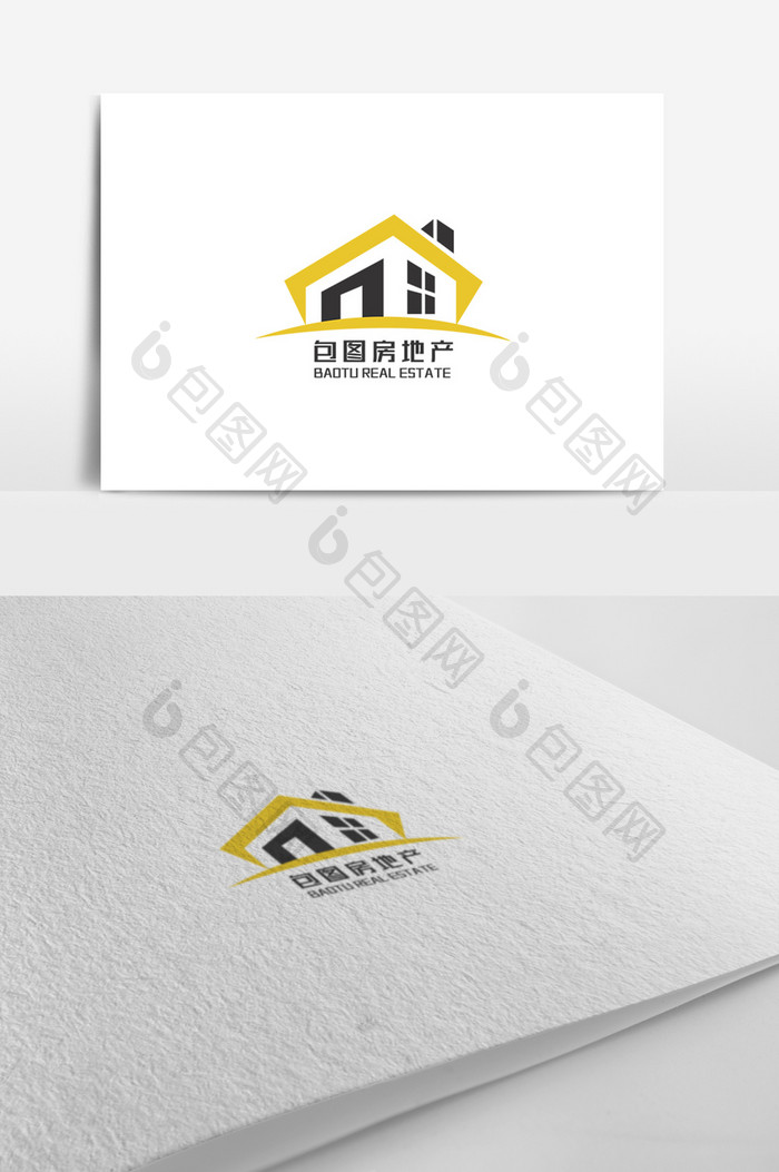 简洁大方房地产logo设计