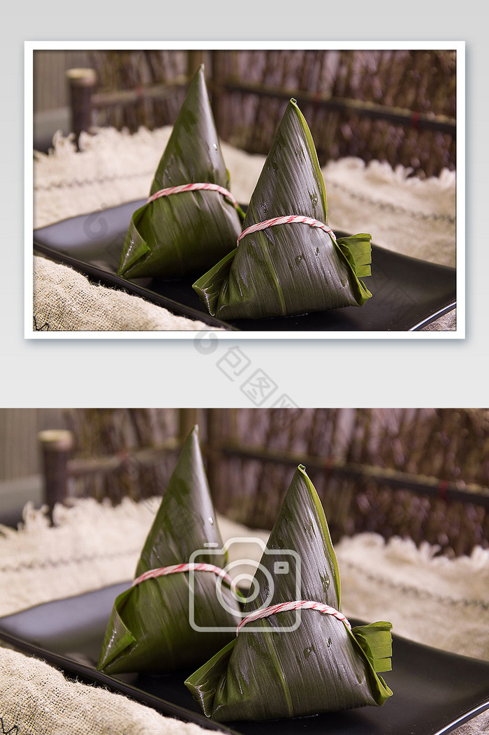 端午节横版糯米绿色粽子图片图片