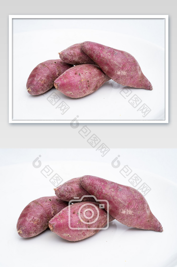 早餐地瓜健康营养紫薯食材摄影图