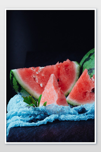 夏天水果清凉西瓜摄影图片