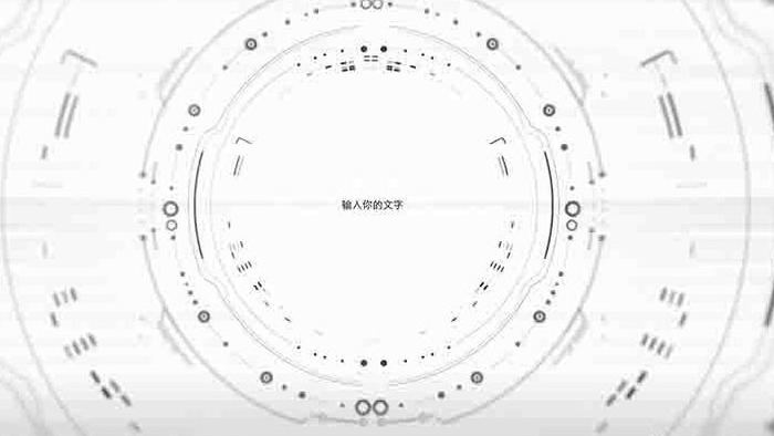 全息样式圆环科技图像视差特效AE模板