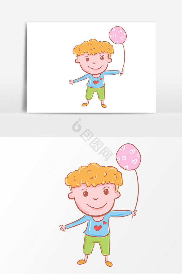 儿童节手拿气球的小男孩图片