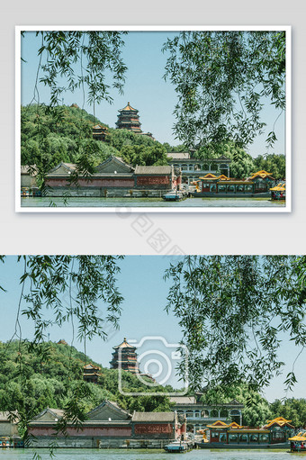 北京风光颐和园小亭子摄影图图片