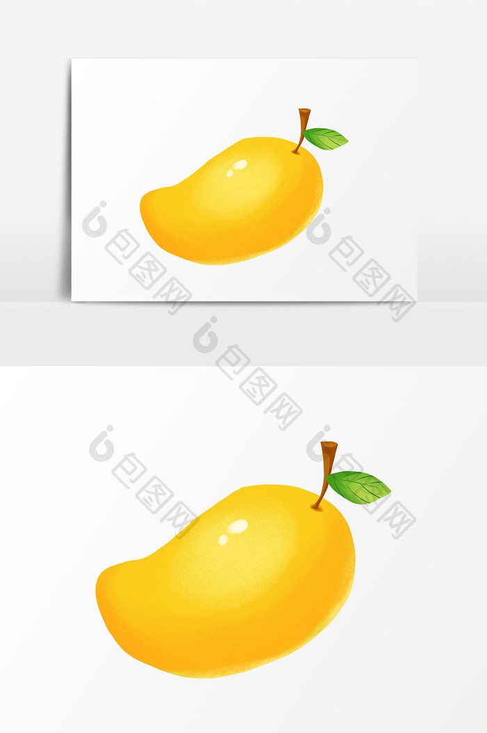 卡通手绘水果元素芒果