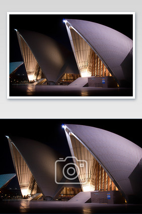 悉尼歌剧院花瓣近景城市风光摄影