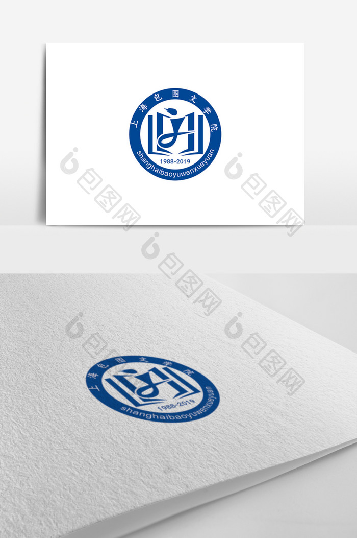 时尚简约学校校徽徽标logo设计