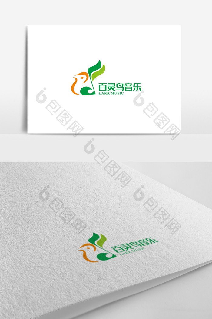 创意百灵鸟音乐标志logo设计