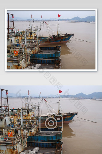 台州海边船只图片