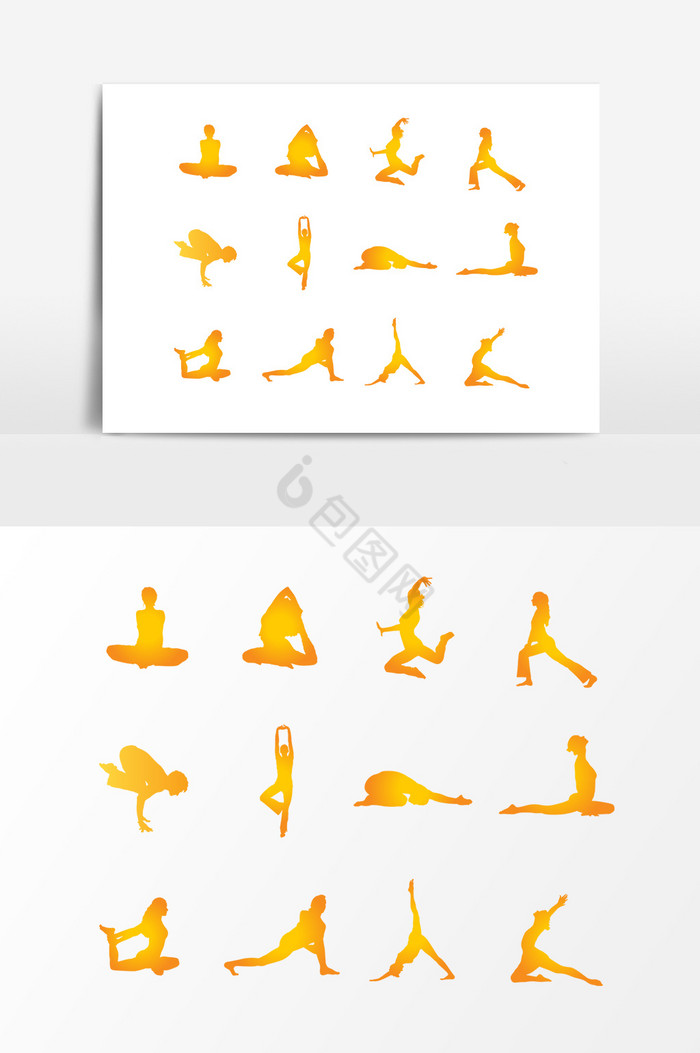 人物瑜伽锻炼姿势图片