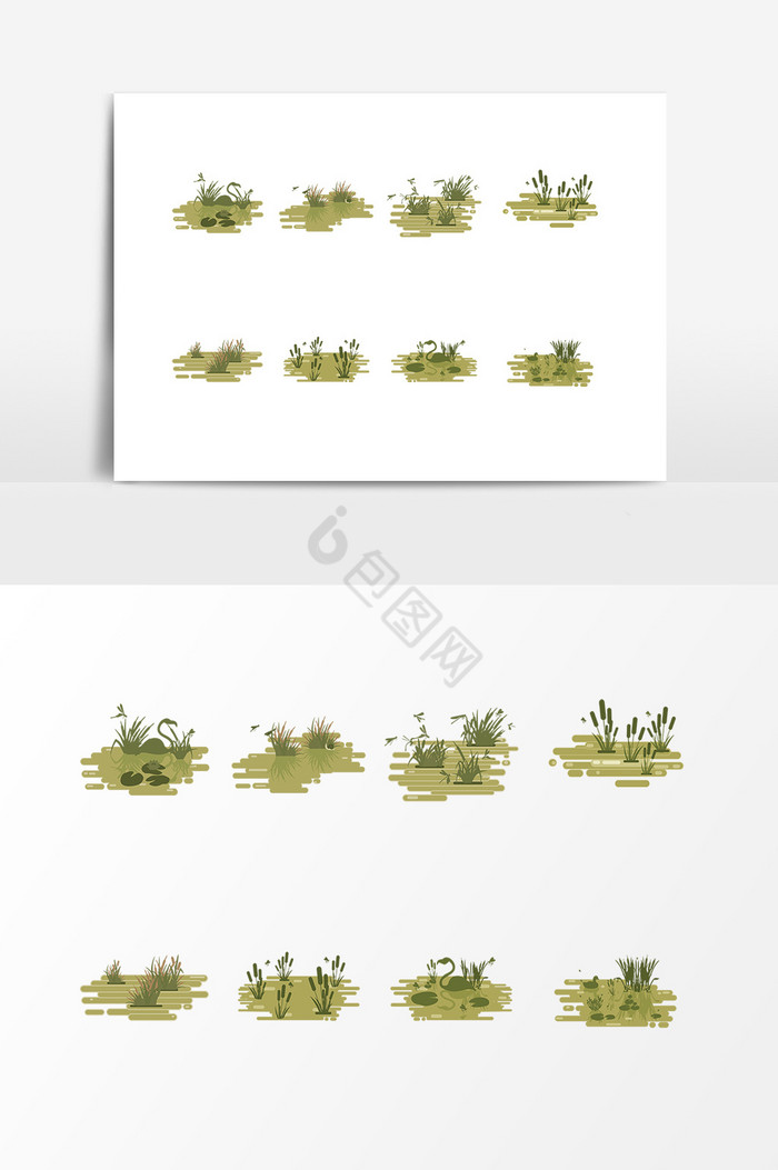 树木植物小草丛生图片