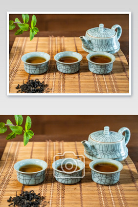 陶瓷茶杯茶具中式红茶摆拍红茶高清图