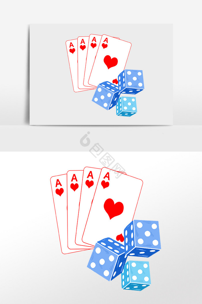 娱乐赌博摇色子骰子插画图片