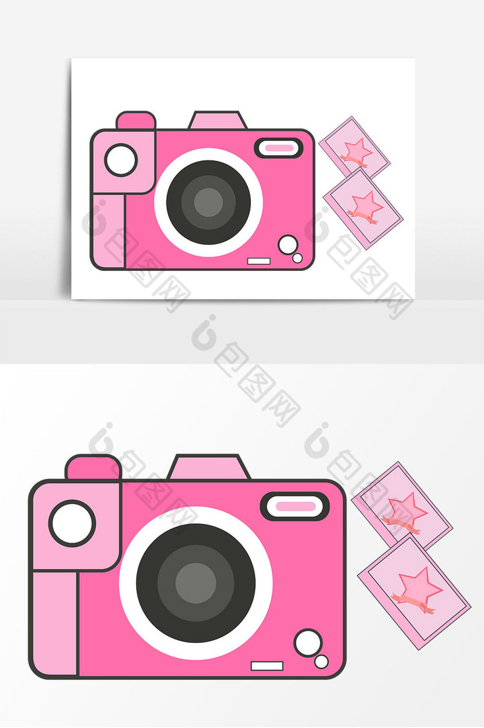 粉色电子相机底片