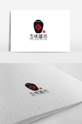 中国风酒坊logo设计