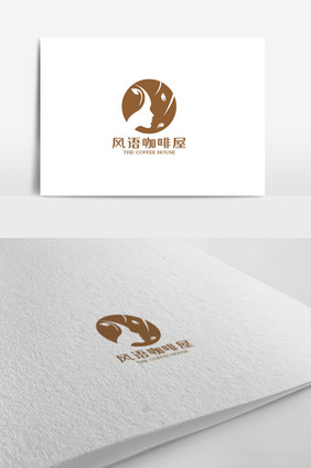 简洁插画风格咖啡主题logo设计