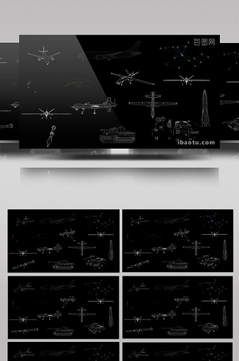 科技元素HUD动态3D模型AE模板图片