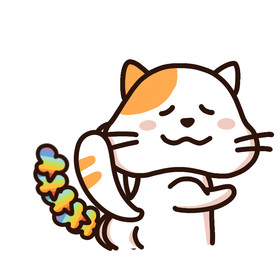 彩虹屁可爱猫咪手绘卡通gif动态表情包