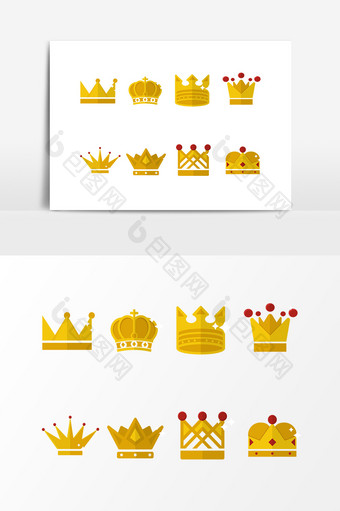金色皇冠王冠设计素材图片