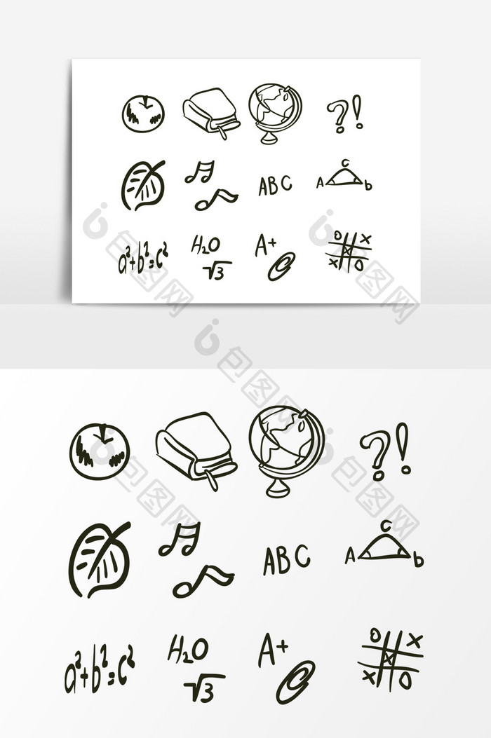 地球仪公式图案设计素材