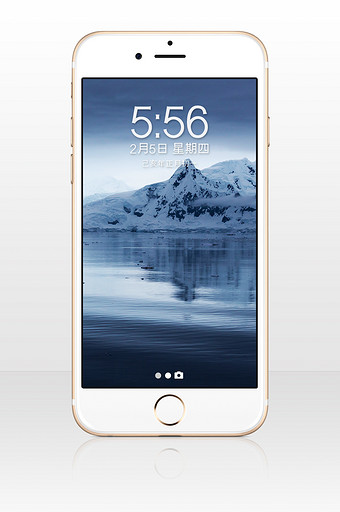 高清海水冰雪融化背景摄影手机壁纸