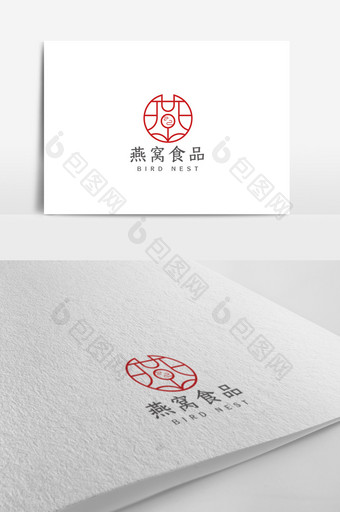 大气时尚中式食品公司logo设计模板图片