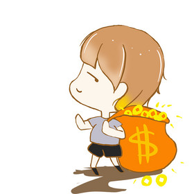 可爱女孩买购物金子618动态gif表情包