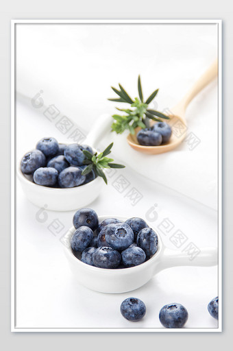 大气白底蓝莓水果新鲜健康营养美味摄影背图片