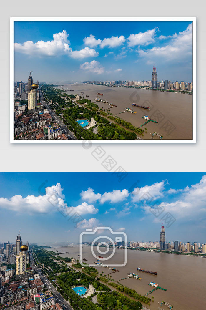 城市风光长江两岸摄影图片