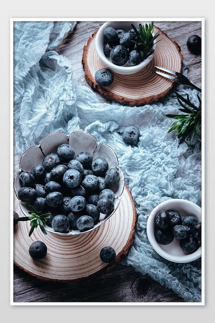蓝调蓝莓静物美食摄影图片