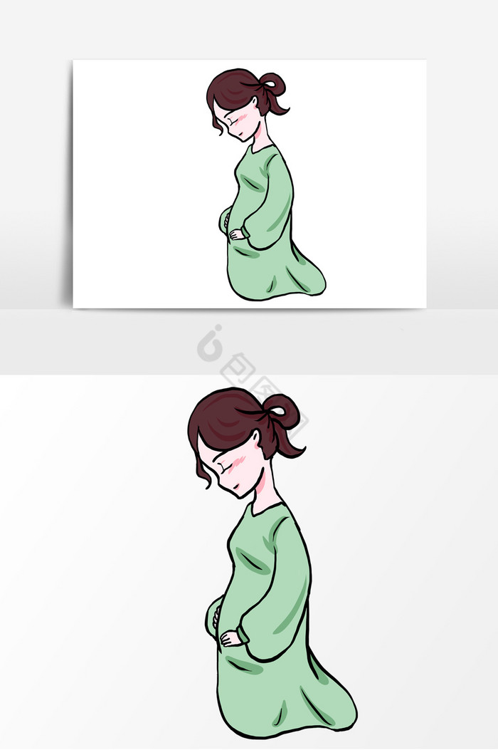 怀孕的准妈妈形象图片