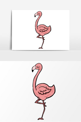 手绘鸟类长脚鹬卡通形象