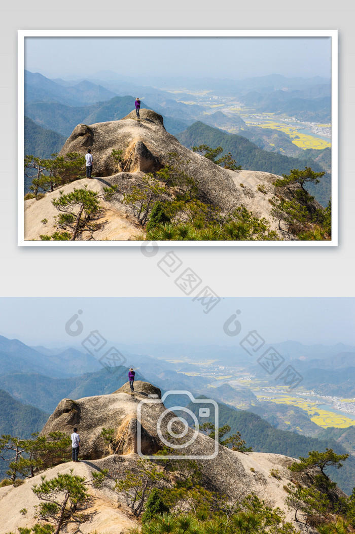 安徽龙须山青山高山油菜花高清摄影图