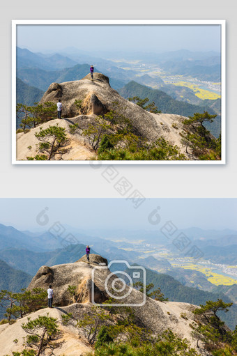 安徽龙须山青山高山油菜花高清摄影图图片