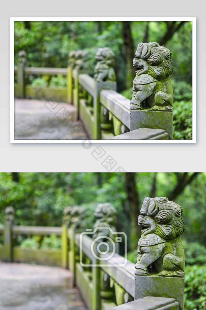 中式建筑狮子雕塑中式传统文化高清图