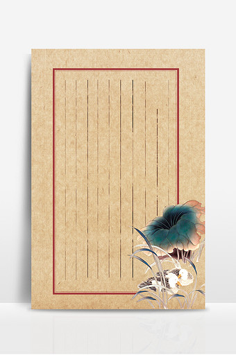 中国复古风情书信纸背景图片下载